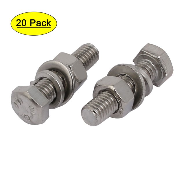 Glarks 289Pcs Stainless Steel Hex Nuts & Flat Washers Kit – Assorted Sizes For DIY, Repair & Projects