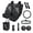 Black - Lion, variant on LedBack Eagle Print 13Pcs Car Interior Cover Set for Men Women Universal Car Front Rear Seat Covers with Steering Wheel Cover Safety Belt Pads Trash Bag Cup Coasters Keychain for Most Cars