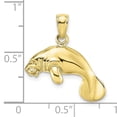 thumbnail image 3 of 10k 3-D Polished Swimming Manatee Charm 10K8120, 3 of 4