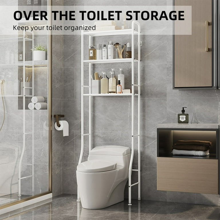 Dropship 3-Tier Over-the-Toilet Shelves, Over The Toilet Storage Bathroom  Space Saver Iron Storage Rack For Toilet Essentials (White) RT to Sell  Online at a Lower Price