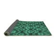 thumbnail image 2 of Ahgly Company Indoor Square Abstract Turquoise Blue Modern Area Rugs, 3' Square, 2 of 4
