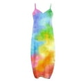 thumbnail image 3 of Robe Décontractée pour Femmes Été Sans Manches Grande Taille Longue Robe Maxi avec Poches Imprimé Floral Ample Robe de Plage Robe Bohème, 3 of 4