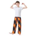 thumbnail image 3 of Orange and Black Stripes Pajama Pants Soft Lightweight Lounge Pants Bottoms Sleep Pants Warm Comfy, 3 of 9