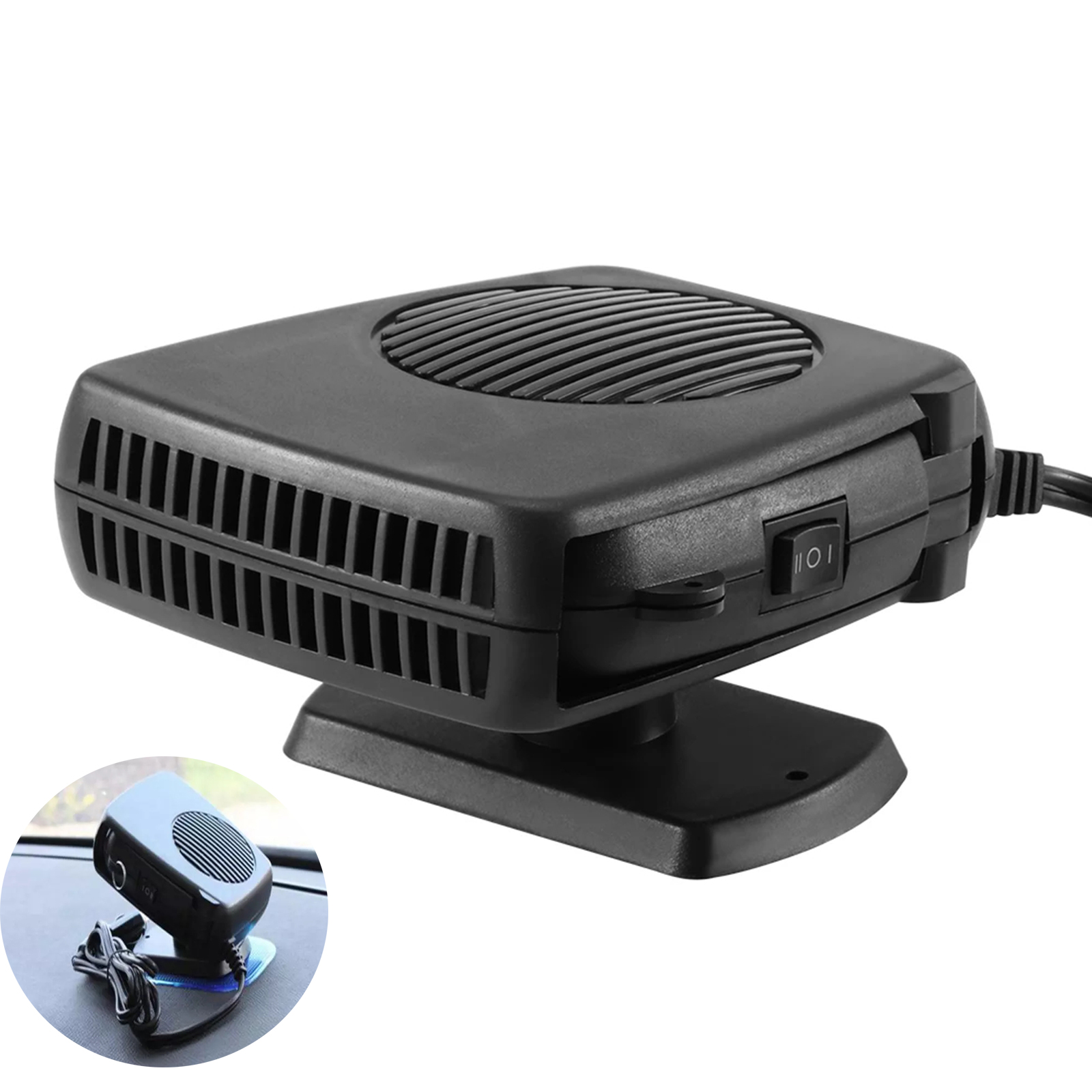 12V/24V Car Heater, 150W 2 in 1 Portable Car Fans with Heating ...