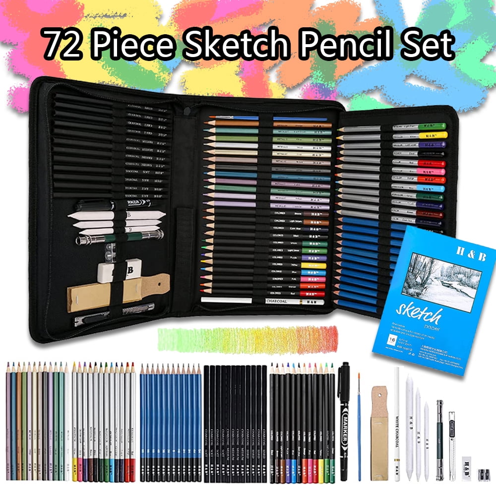 29Pcs Sketch and Drawing Printing Pencil Set Sketching Art Kit Tools Utility 