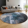 thumbnail image 6 of Addison Rugs Mayfield Premium Machine Washable Transitional Abstract Blue Round Rug, 8' x 8', 6 of 6