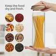 thumbnail image 3 of ComSaf Airtight Glass Storage Jars with Bamboo Lids, 74 oz, Set of 3, 3 of 8