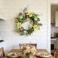 thumbnail image 5 of JoyMoreHome Easter Artificial Wreath, Diameter 11.8 Inch Spring Durable Faux Leaves Flower Wreath Decoration, for Holiday Party, Fireplace, Porch, Front Door, Farmhouse, 5 of 6