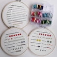 thumbnail image 4 of Beginners Embroidery Stitch Kit, 3 Sets Embroidery Stitch Kit Embroidery Skill Techniques For Hand Stitch Craft Lover, 4 of 5