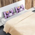 thumbnail image 5 of Yayeee Pillowcase Standard Size Set of 2 Satin Wrinkle Resistant Pillow Case, Purple Halloween Pattern, 5 of 7