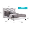 thumbnail image 2 of Glory Furniture Julie Faux Leather Upholstered Queen Bed in White, 2 of 8