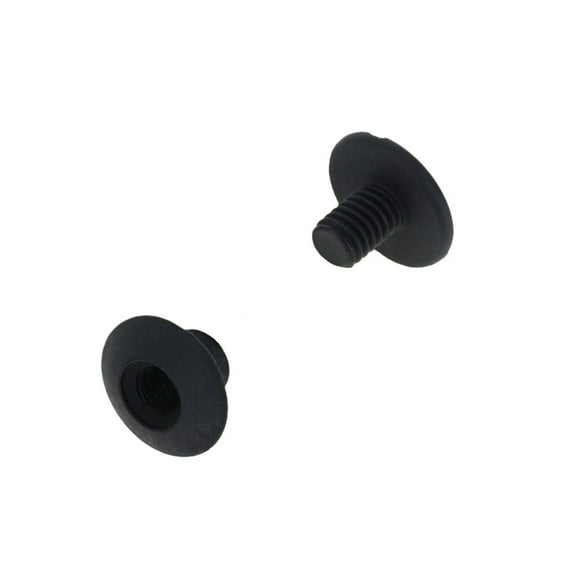 Chicago Screws, Open Hole, Black Matte, Solid Brass-LL (50 per bag), Multiple Sizes