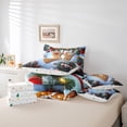 thumbnail image 6 of Manfei Kawaii Monogrammed V Bedding Comforter Set 7pcs for Kids, Winter Snowflake Queen Bedding Sets, Merry Christmas Reversible Queen Sheet Sets, Breathable Home Decor, 6 of 8