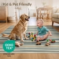 thumbnail image 4 of ODIKA 8'x10' Ultra-Soft Area Rug, Boho Abstract Banded Stripe Minimalist Bands Contemporary Striped Flowing None Washable, Bare feet friendly, Silk-Touch for Bedroom, Under Sectional, 4 of 7