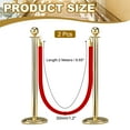 thumbnail image 2 of Uxcell Velvet Stanchion Rope, Barrier Rope Velvet Carpet Ropes with Snap Hooks for Posts Stands Queue Divider Crowd Control Red Golden 6.6 Ft, 2 of 7