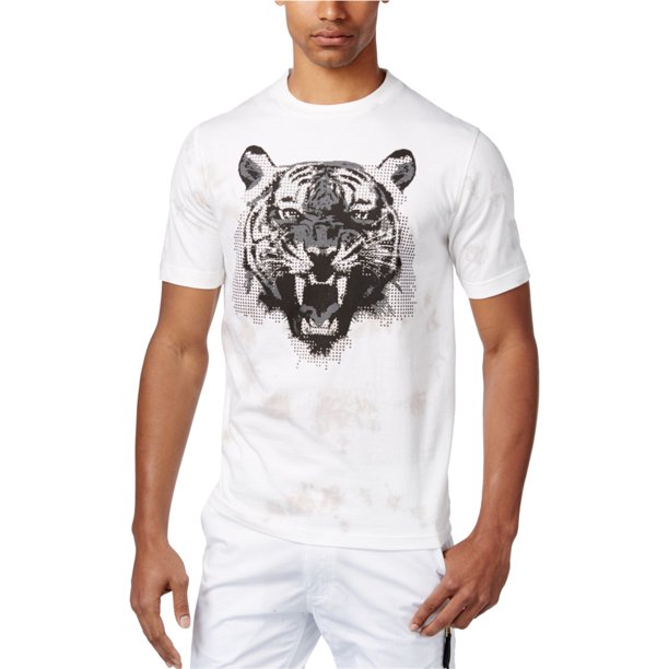 Sean John Mens Studded Graphic T-Shirt, brightwhite, 2XL
