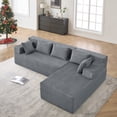 thumbnail image 6 of Behost 105" Modular Sectional Sofa for Living Room, Boneless L Shaped Cloud Couch with Chaise, Corduroy Gray, 6 of 11