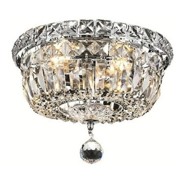Living District  10 in. Wiley 4 Lights Flush Mount Ceiling Light - Chrome