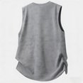 thumbnail image 4 of KeShDi Men's Linen Tank Tops Vest Tops Wide Strap Men's Exercise Close-fitting V Neck Fitness Short-sleeved Tank Top Dark Gray S, 4 of 4