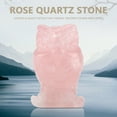 thumbnail image 2 of Natural Rose Quartz Gemstone Carved  Owl Healing Stone Puff Pocket Stone Reiki Balancing, 2 of 8