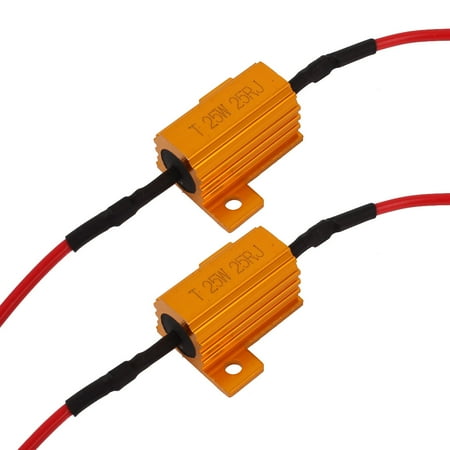 2Pcs Load Resistor 25RJ 25W 25ohm Fix LED Bulb Hyper Flash Turn Signal Blinker