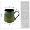 thumbnail image 4 of Ecodeco 24 oz Large Ceramic Coffee Mug  - Jumbo Tea Cup - Oversized Pottery Soup Mug with Handle - 1 PCS (Green to Blue), 4 of 7
