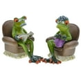 thumbnail image 2 of 2 figuras de rana de patas largas modernas, esculturas de animales, estatuas de jardín coleccionables 8cmx10cm, 2 of 8