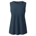 thumbnail image 4 of Tittly Vest for Women Tank Tops Women's Summer Sleeveless Tank Top Loose Fit Casual Crew Neck T Shirts Basic Tee Tops Vest Tops for Women Womens Tops Navy XL, 4 of 5