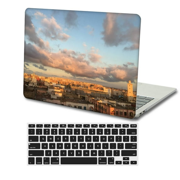KSK KAISHEK Hard Shell Case Compatible 2022/2021/2020/2019/2018 Released New MacBook Air 13 inchs with Retina Display and Touch ID Model: A2337 m1&A2179&A1932 Sky Series 0555 + Black Keyboard Cover