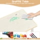 thumbnail image 2 of Para niños' mesa y 6 - chair set height - adjustable feature, superficie grafiti | 47.2x23.6 pulgadas | detachable almacenamiento box | durable, safe & bpa - free materials | non - slip feet |..., 2 of 8