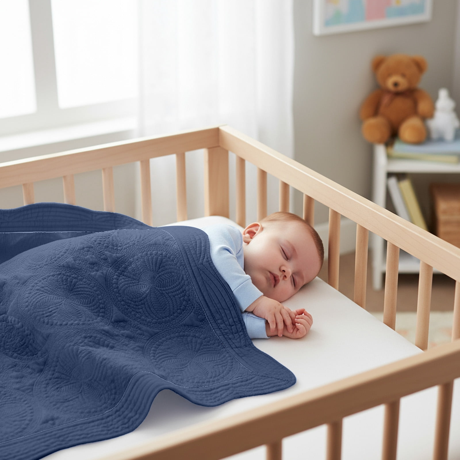 Cotton Quilted Blanket, Baby Swaddle Wrap, Air Conditioning Cover, Multi purpose Throw, Soft Nap Blanket, Home Travel毯子