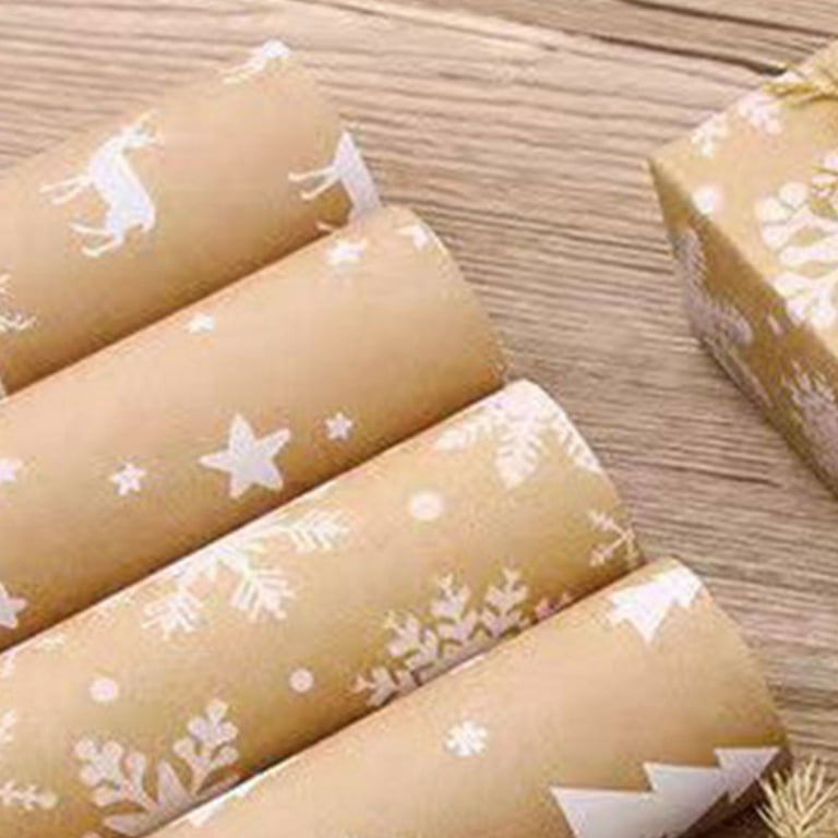Christmas Gift Wrapping Paper Thick Yellow Kraft Paper - Temu