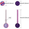 thumbnail image 3 of 50 Uds 14g anillos acrílicos para lengua combinación Multicolor anillos elásticos para lengua perforación mixta plástico sin piedra TUNC Sencillez, 3 of 5