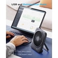 thumbnail image 3 of Ventilador de escritorio Otlonpe F16 recargable de 4000 mAh con Power Bank, color negro, 3 of 3
