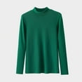 thumbnail image 2 of Kaemgyyd Long Sleeve Tops for Women Soft Comfy Solid Color Based Layer Shirt Cotton Mock Neck Pullover Fall Clothes, 2 of 3