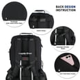 thumbnail image 4 of Smicure Travel carry on Backpack Laptop Business 17.5 Inch Business Anti Theft Slim Sturdy College School Computer 2 in 1 Duffel Bag.Black, 4 of 8