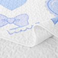 thumbnail image 5 of spefrowx Watercolor Love Heart Bed Spread Queen for Girls Boys, Blue Princess Bowknot Queen Coverlet Set, 3-Piece, 5 of 7