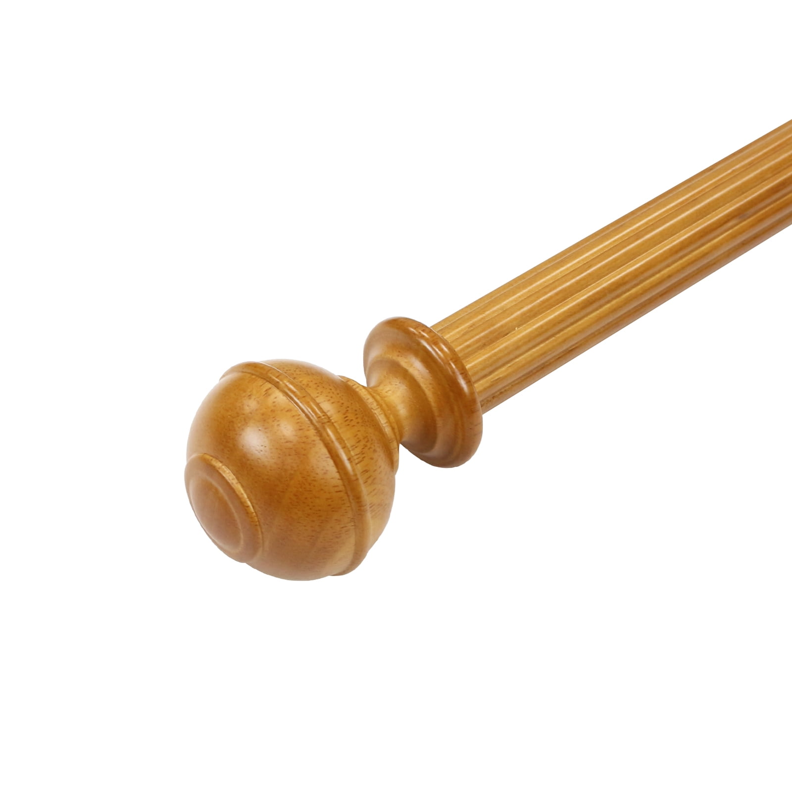 Lumi Mix & Match 1-3/8 in. Wood Single Curtain Rod, Heritage Oak, 8FT (2-piece 4FT rod)