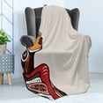 thumbnail image 4 of African Soft Flannel Fleece Throw Blanket, Profile of Beauty Totem Ethno Fashion Girl with Tattoos Illustration, Cozy Plush for Indoor and Outdoor Use, 60" x 80", Multicolor, by Ambesonne, 4 of 5