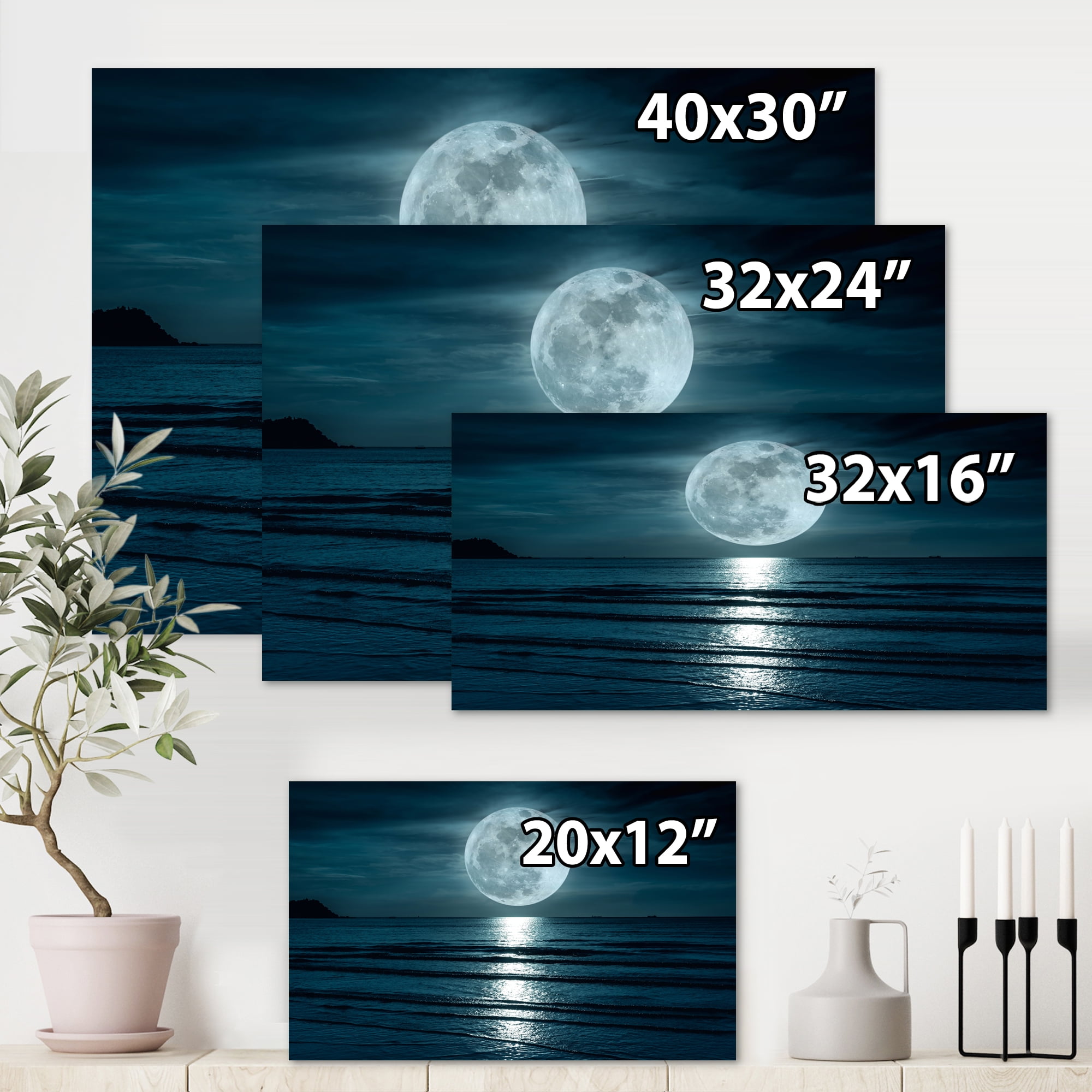 芸術写真 Nature Photograph Full Moon Art Print Amazon.com