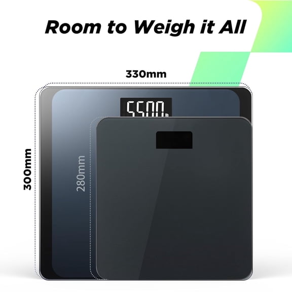 550lb Digital Bathroom Scale, Accurate Body Weight Scale with Ultra-Wide Platform, Large LCD Display, High Precision & Extra-High Capacity for Home Use