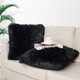 thumbnail image 2 of Juego de 2 fundas de almohada decorativas de 18 x 18, fundas de almohada mullidas negras, nuevas fundas de almohada cuadradas de piel sintética de lujo para sofá, sala de estar, ca, 2 of 5