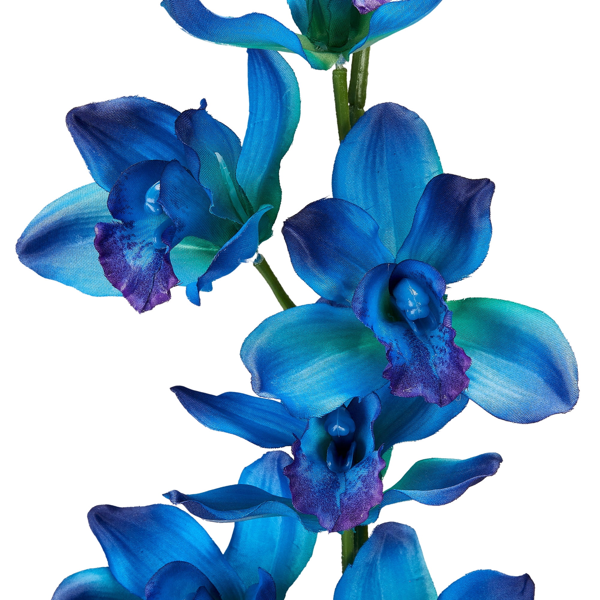 (6 pack) Mainstays 32" Artificial Blue Cymbidium Orchid Stem