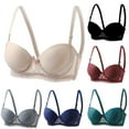 thumbnail image 3 of Npasoilc Underwire Lace Bra for Women Thin Push Up Adjustable Straps Breathable Lightweight Comfortable Daily Underwear, 3 of 3