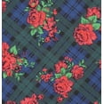 thumbnail image 3 of Bar III Men's Rose Tartan Pocket Square Burgandy One size B4HP, 3 of 3