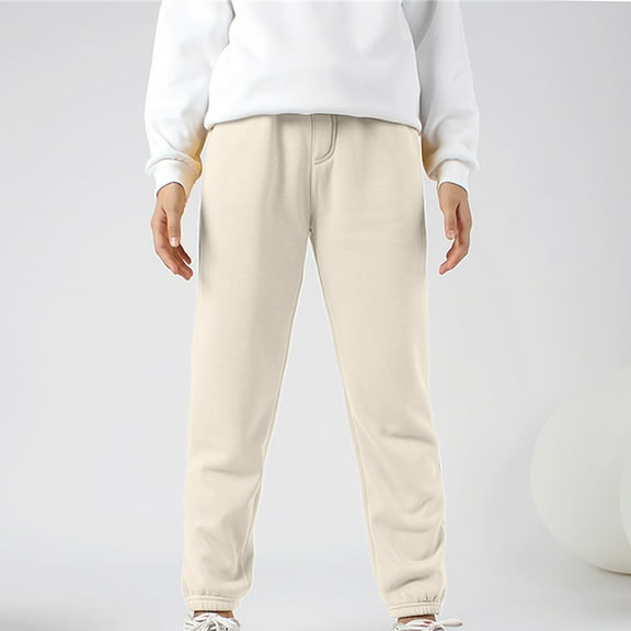 YWDJ Toddler Baby Boys Girls Candy Color Solid Color Leggings Casual Kids Sports Pants Beige 10T