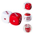 thumbnail image 5 of Dados 2 piezas de dados acrílicos Dados de corazones blancos y rojos Dados para juegos de mesa Dados para juegos de mesa Póquer Papel de fiesta, 5 of 5