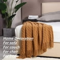 thumbnail image 2 of CREVENT Home Decor Rustic Couch Sofa Chair Bed Throw Blanket, Soft Warm Light Weight in Spring Summer (50''X60'' Brown), 2 of 6