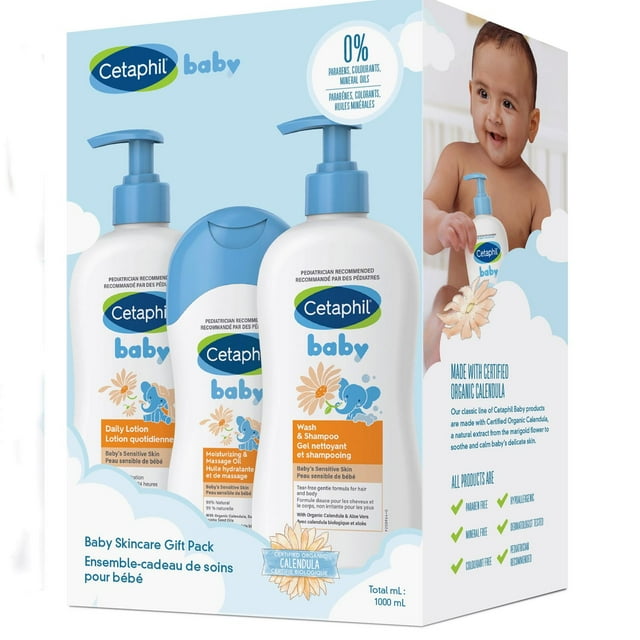 Ensemble-Cadeau de Soins de la Peau de Cetaphil Baby