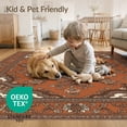 thumbnail image 4 of ODIKA Vintage Teal Symmetrical Layout Details Terracotta That Couch Non-Slip Chair-Friendly for Home Office, Hallway, Laundry Room, 4 of 7